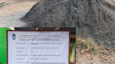 Pasir Laut Dipakai di Proyek Sekolah Rp1,817 Miliar, Kepala SMPN Tanahbau Belum Beri Penjelasan
